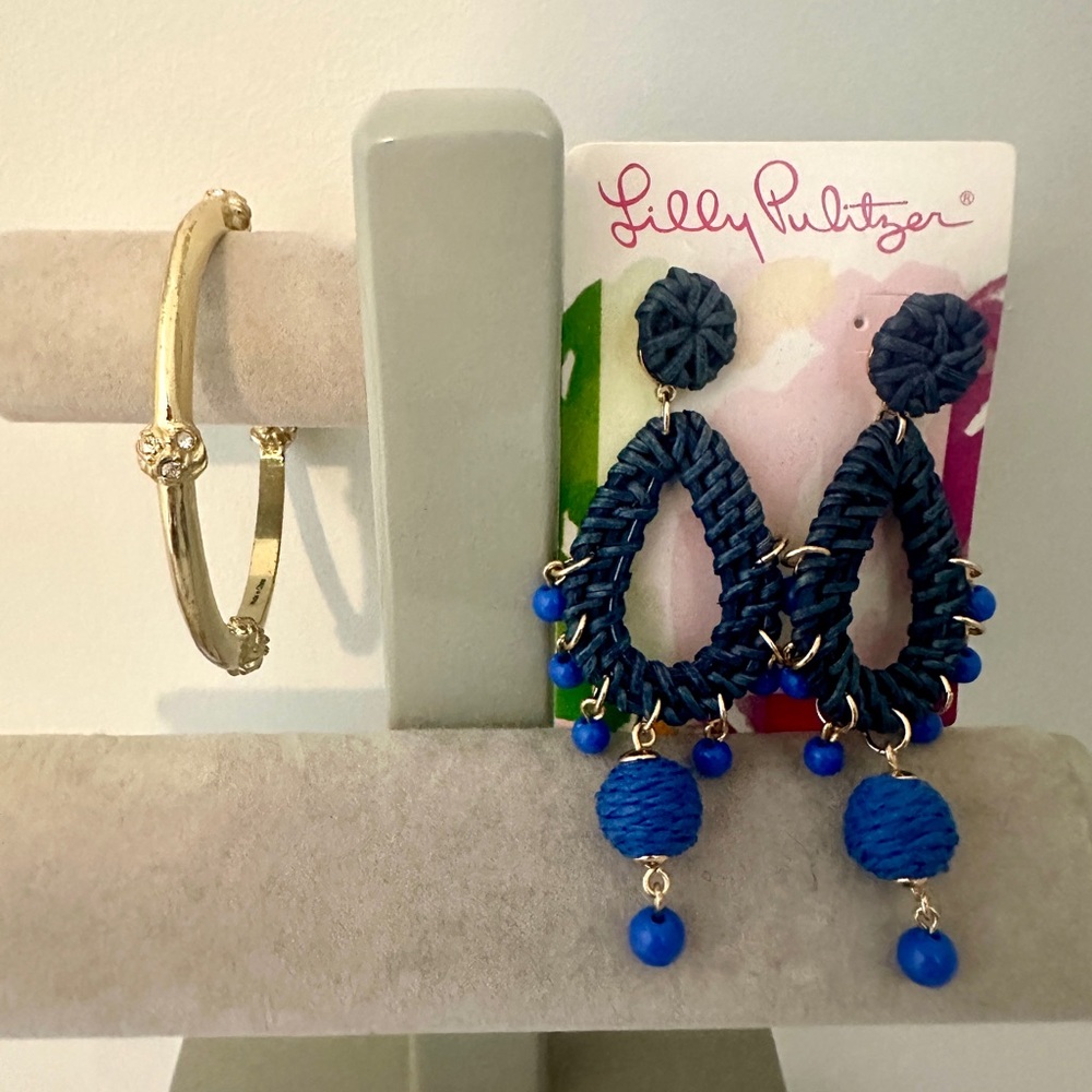 Lot Two Lilly Pulitzer Jewelry Pieces - NWT Earrings & Bracelet